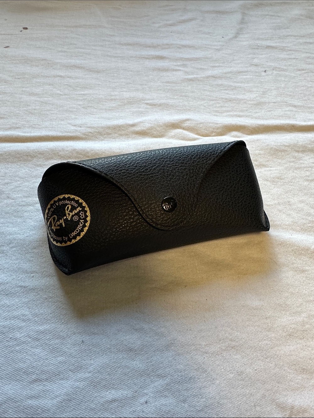 Ray-Ban Black Sunglasses Case with Gold Logo Accent